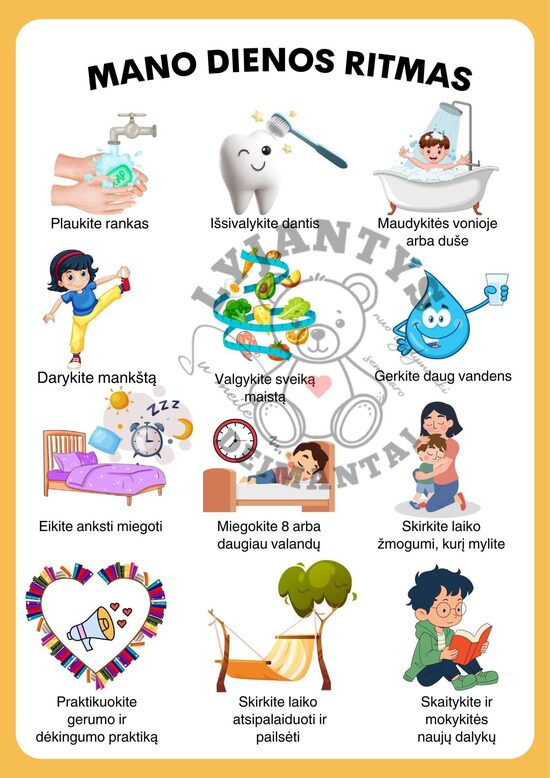 Ugdomieji tentai - Mano dienos ritmas